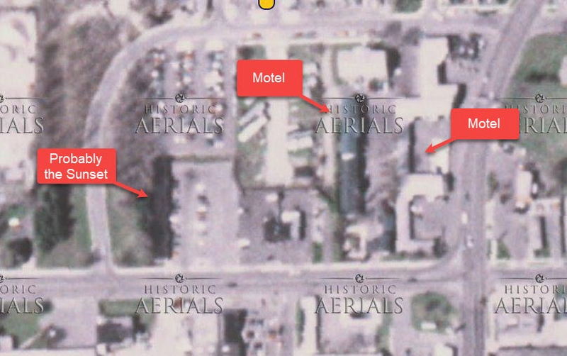 Sunset Motel - 1981 Aerial (newer photo)